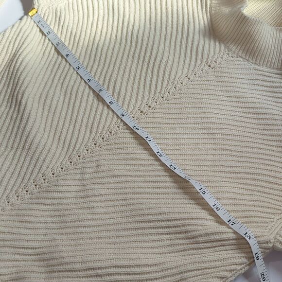 Marine Layer Sweater Womens Medium Ivory Skylar Turtleneck Classic Preppy - Picture 8 of 9